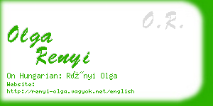 olga renyi business card